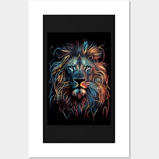 Neo Lion: A Contemporary Twist on a Majestic King Posters and Art